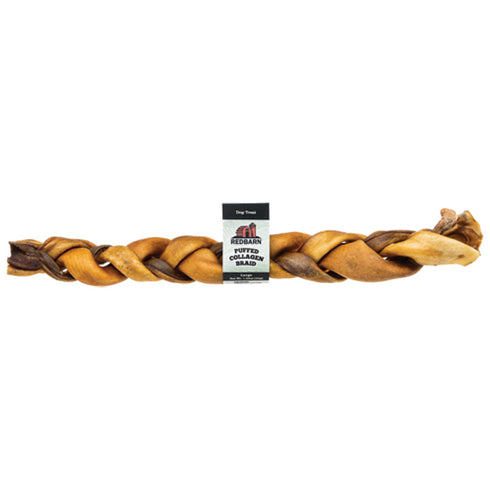 Redbarn Braided Collagen Stick 12" Dog Treat - Poudre Pet and Feed Supply