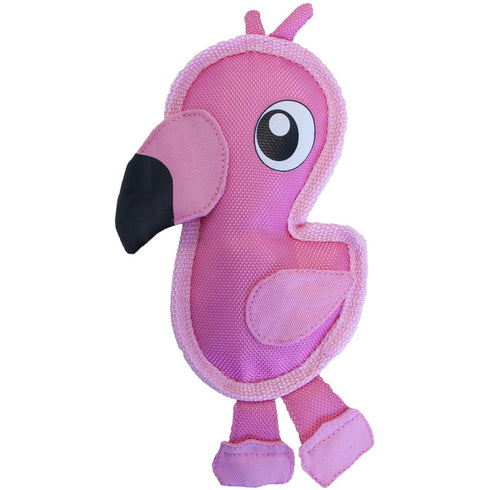 Fire Biterz Flamingo Interactive Pink Small Plush Dog Toy - Poudre Pet and Feed Supply