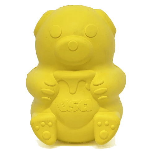 SodaPup Honey Bear Treat Dispenser Yellow Dog Toy Medium - Poudre Pet and Feed Supply