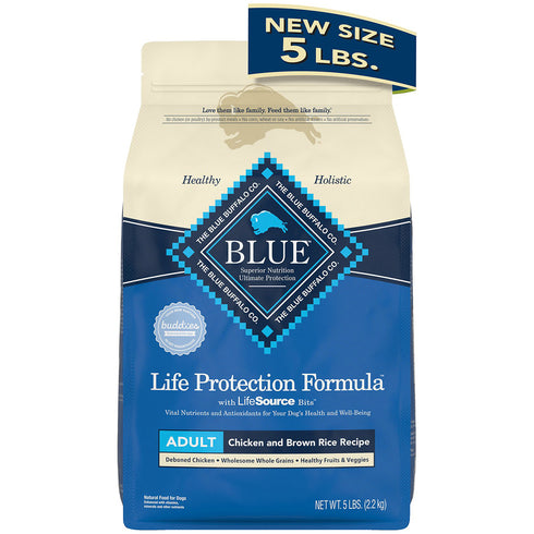 Blue Buffalo Life Protection Formula Chicken & Brown Rice Recipe Adult Dry Dog Food 5lb - Poudre Pet and Feed Supply