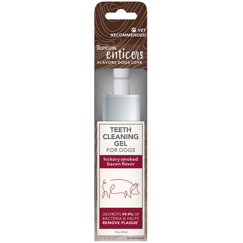 Tropiclean Enticers Teeth Cleaning Gel Bacon Flavor For Dogs 2oz - Poudre Pet and Feed Supply