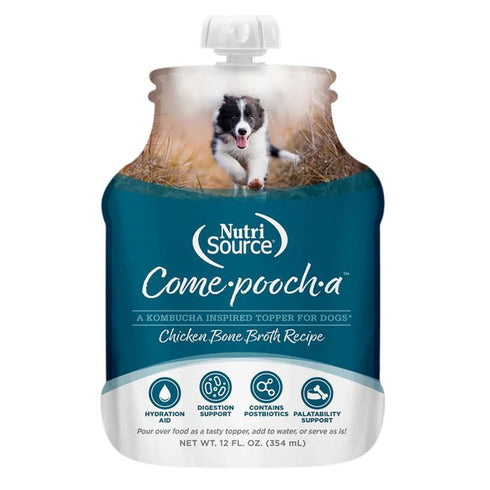 Nutrisource Come-Pooch-A Chicken Bone Broth for Dogs 12oz - Poudre Pet and Feed Supply