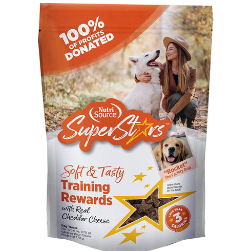 Nutrisource Superstars Soft & Tasty Cheddar Cheese Training Rewards Dog Treats 4oz - Poudre Pet and Feed Supply