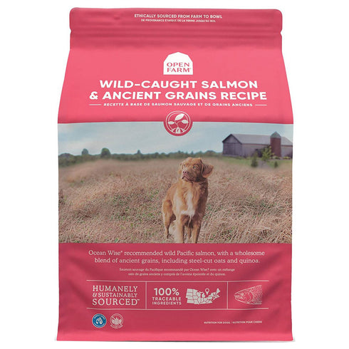 Open Farm Ancient Grains Wild-Caught Salmon Dry Dog Food 22lb - Poudre Pet and Feed Supply