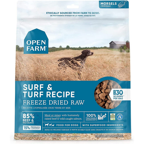 Open Farm Freeze Dried Raw Surf &Turf Dry Dog Food 13.5oz - Poudre Pet and Feed Supply