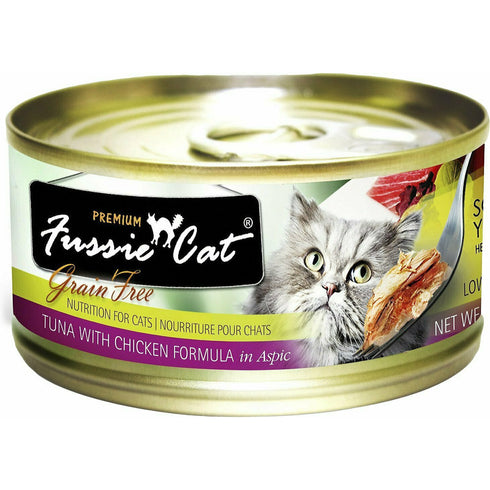 Fussie Cat Tuna With Chicken Formula In Aspic Cat Food 5.5oz - Poudre Pet and Feed Supply