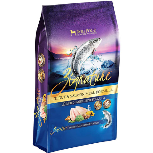 Zignature Limited Ingredient Formula Grain-Free Trout & Salmon Meal Dry Dog Food 4lb - Poudre Pet and Feed Supply