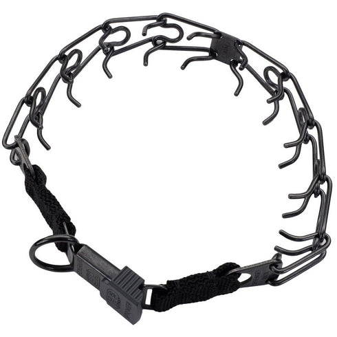 Coastal Herm. Sprenger Black Stainless Ultra-Plus Dog Prong Training Collar with ClicLock 16" Black Stainless - Poudre Pet and Feed Supply