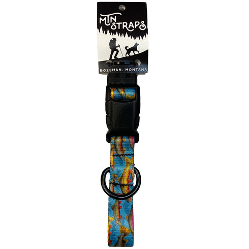 MTN Straps Trout Tales Dog Collar Medium 12"-18" - Poudre Pet and Feed Supply