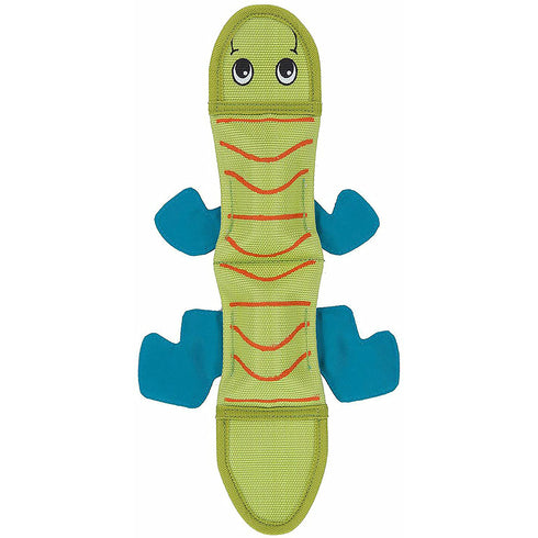 Outward Hound Fire Biterz Lizard Plush Interactive Green Dog Toy Medium - Poudre Pet and Feed Supply