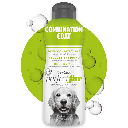 Tropiclean PerfectFur Combination Coat Shampoo For Dogs 16oz - Poudre Pet and Feed Supply