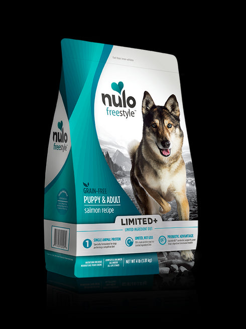 Nulo FreeStyle Puppy/Dog Limited+ Salmon Grain Free Dry Dog Food 4lb - Poudre Pet and Feed Supply
