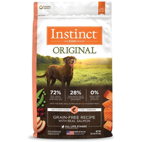 Instinct Original Grain Free Recipe with Real Salmon Dry Dog Food 20lb - Poudre Pet and Feed Supply