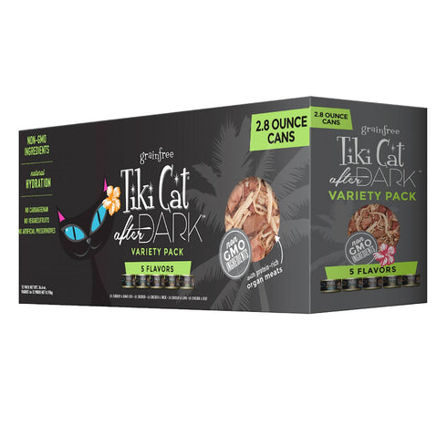 Tiki Cat After Dark Variety Pack 5 Flavor Canned Cat Food 2.8oz - Poudre Pet and Feed Supply