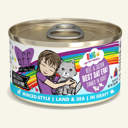 BFF OMG Beef & Salmon Best Day Eva! Dinner in Gravy 2.8oz - Poudre Pet and Feed Supply