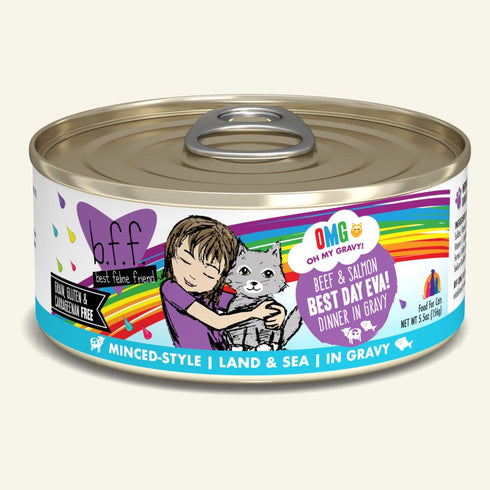 BFF OMG Beef & Salmon Best Day Eva! Dinner in Gravy 5.5oz - Poudre Pet and Feed Supply