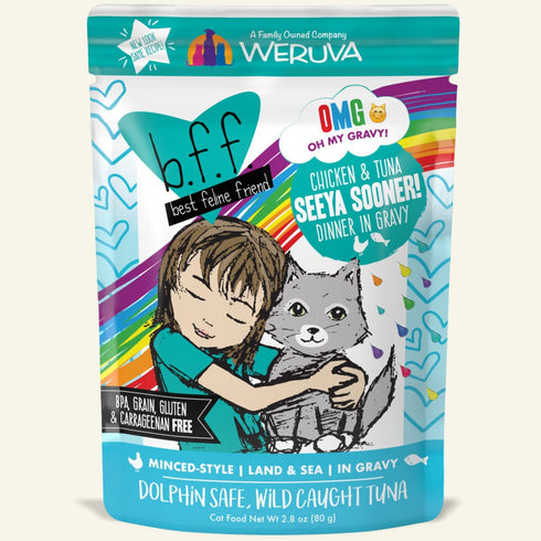 BFF OMG Chicken & Tuna Seeya Sooner! Dinner in Gravy 2.8oz Pouch - Poudre Pet and Feed Supply