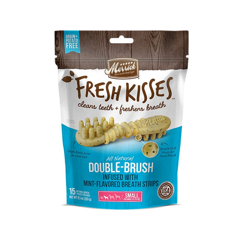 Merrick Fresh Kisses Mint Breath Strips For Small Dogs, 9 Pieces - Poudre Pet and Feed Supply