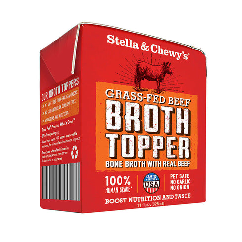 Stella and Chewys Grass-Fed Beef Broth Topper Wet Dog Food 11oz - Poudre Pet and Feed Supply