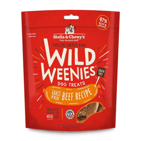 Stella and Chewys Grass-Fed Beef Wild Weenies Dog Treats 3.25oz - Poudre Pet and Feed Supply