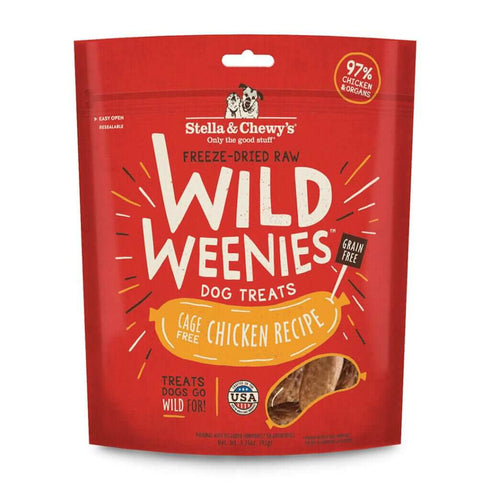 Stella and Chewys Cage-Free Chicken Wild Weenies Dog Treats 3.25oz - Poudre Pet and Feed Supply