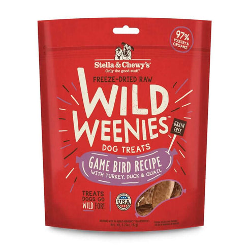 Stella and Chewys Game Bird Wild Weenies Dog Treats 3.25oz - Poudre Pet and Feed Supply