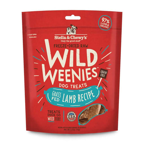Stella and Chewys Grass-Fed Lamb Wild Weenies Dog Treats 3.25oz - Poudre Pet and Feed Supply