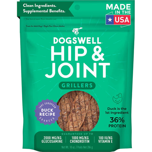 Dogswell Hip & Joint Duck Grillers Dog Treats 10Oz - Poudre Pet and Feed Supply