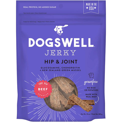 Dogswell Hip & Joint Grain Free Beef Jerky Dog Treats 10oz - Poudre Pet and Feed Supply