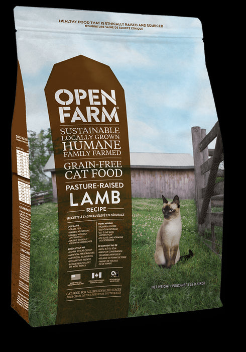 Open Farm Pasture Raised Lamb Recipe Grain-Free Dry Cat Food 4lb - Poudre Pet and Feed Supply