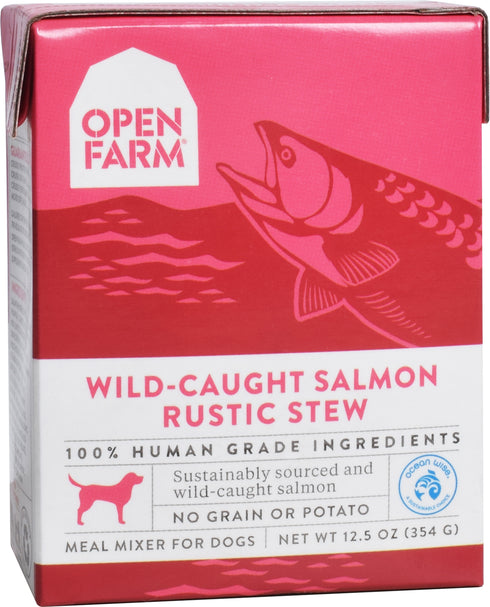 Open Farm Wild-Caught Salmon Rustic Stew Wet Dog Food 12.5oz - Poudre Pet and Feed Supply