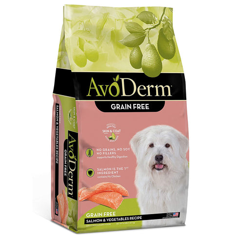AvoDerm Grain-Free Salmon & Vegetables Formula Dry Dog Food 4lb - Poudre Pet and Feed Supply