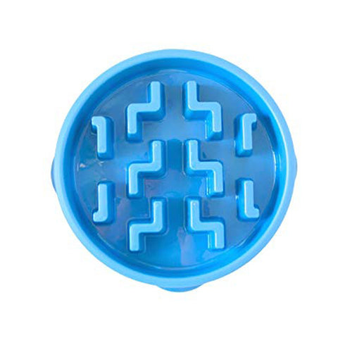 Outward Hound Slow Bowl Fun Feeder Blue Large - Poudre Pet and Feed Supply