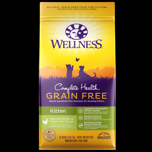 Wellness Complete Health Grain Free Kitten Chicken Recipe for Cats 5.5lb - Poudre Pet and Feed Supply