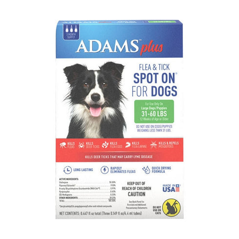 Adams Flea & Tick Spot on Dog Large 3 Month Supply - Poudre Pet and Feed Supply