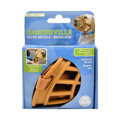 Baskerville Ultra Muzzle Tan Size 1 - Poudre Pet and Feed Supply