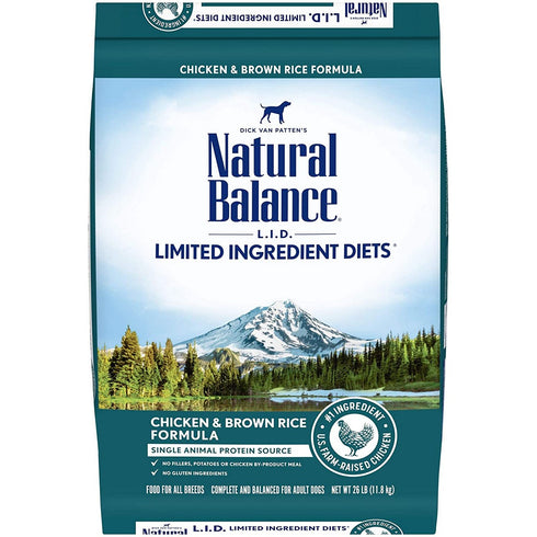 Natural Balance Limited Ingredient Chicken Rice Dry Dog Food 26lb - Poudre Pet and Feed Supply