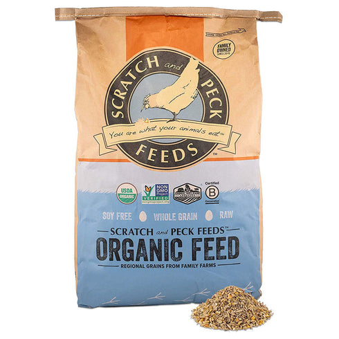 Scratch and Peck Organic Goat Feed with Corn 40lb - Poudre Pet and Feed Supply