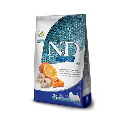 Farmina Ocean Pumpkin Cod Orange Adult Mini Dry Dog Food 15.4lb - Poudre Pet and Feed Supply