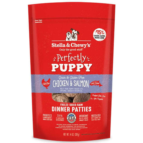 Stella and Chewys Chicken & Salmon Puppy Patties Raw Dog Food 14oz - Poudre Pet and Feed Supply