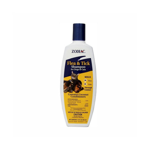 Zodiac Flea & Tick Shampoo for Dogs And Cats 12oz - Poudre Pet and Feed Supply
