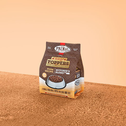 Primal Butcher's Blend Raw Toppers Pork Formula Cat & Dog Food 2lb - Poudre Pet and Feed Supply