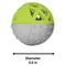 Messy Mutts Totally Pooched Catch 'N Squeak Ball Grey Green Dog Toy - Poudre Pet and Feed Supply
