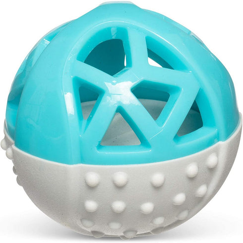 Messy Mutts Totally Pooched Catch 'N Squeak Ball Dog Toy Grey Teal - Poudre Pet and Feed Supply