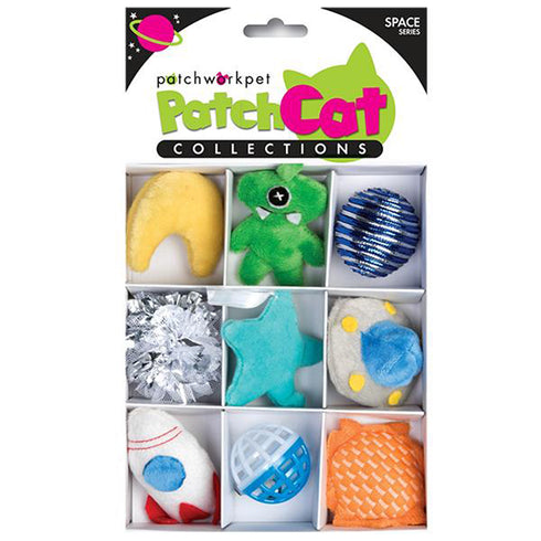 Patchwork Pet Space Box 7" Cat Toy - Poudre Pet and Feed Supply