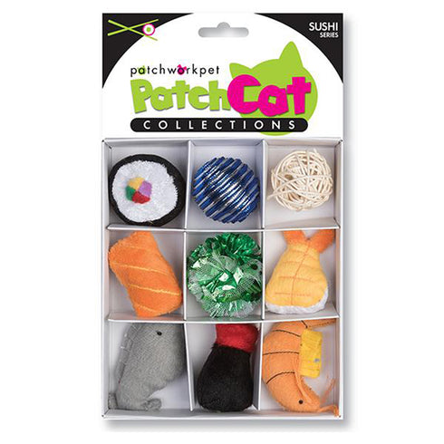 Patchwork Pet Sushi Box 7" Cat Toy - Poudre Pet and Feed Supply