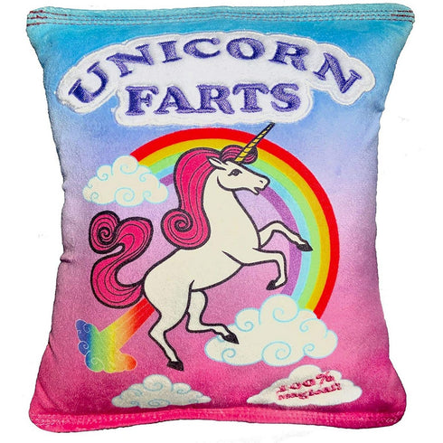 Huxley & Kent Lulubelles Power Plush Unicorn Farts Dog Toy with Squeaker Small - Poudre Pet and Feed Supply