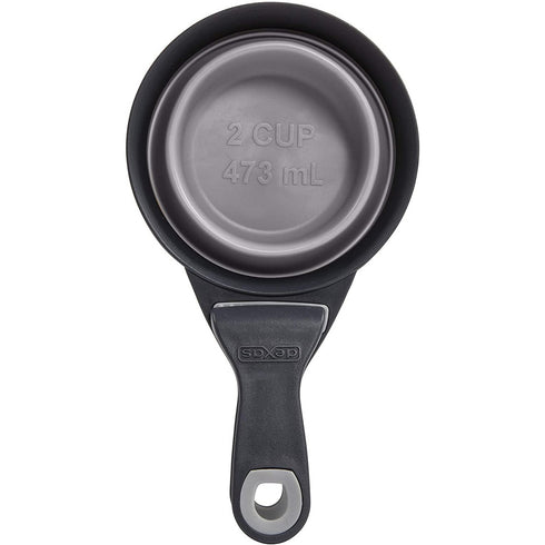 Dexas Collapsible KlipScoop Dry Dog Food Scoop Light Grey 2 Cups - Poudre Pet and Feed Supply