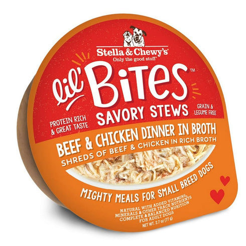 Stella & Chewy's Lil' Bites Savory Stews Beef & Chicken Dinner in Broth 2.7oz - Poudre Pet and Feed Supply