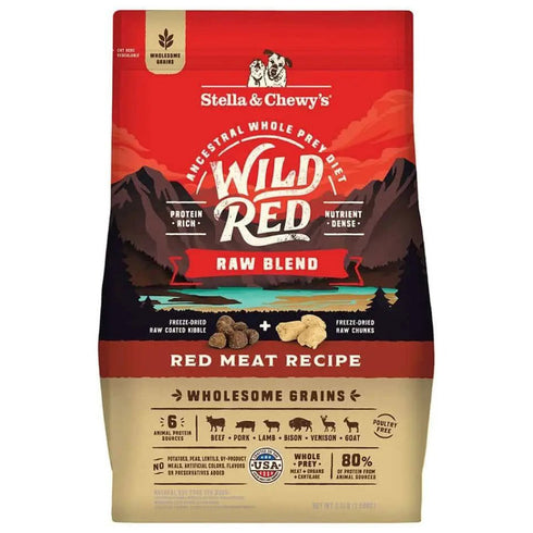 Stella and Chewys Wild Red Raw Blend Wholesome Grains Red Meat Dog Food 3.5lb - Poudre Pet and Feed Supply